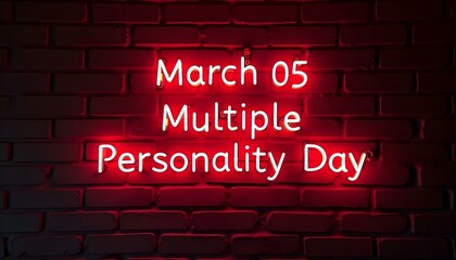 Fototapeta premium Happy Multiple Personality Day March 5