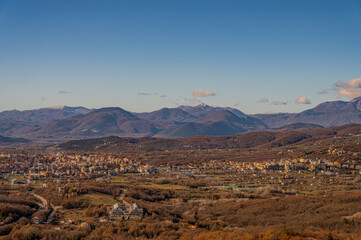 Isernia, Molise. View from the ancient village of Pesche