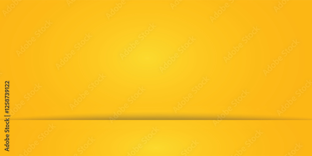 Aufkleber yellow background abstract with gradient in empty room studio, yellow empty room studio gradient use