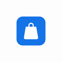shopping bag web icon sign vector