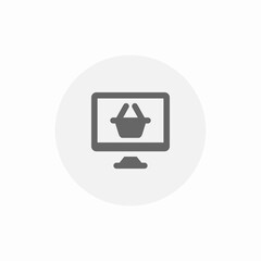 shopping online website icon sign vector