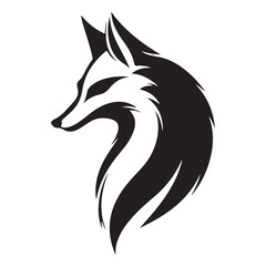 Stylized Fox Face Design – Tribal Tattoo Concept