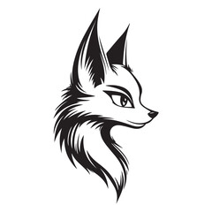 Stylized Fox Face Design – Tribal Tattoo Concept