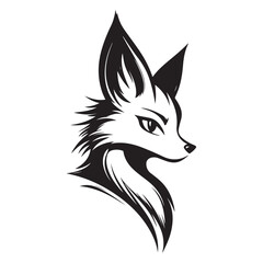 Fierce Fox Head Line Art – Modern Graphic