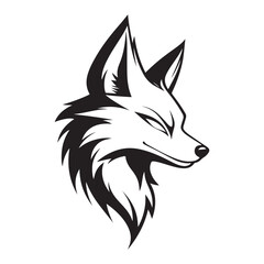 Fierce Fox Head Line Art – Modern Graphic