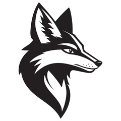 Black and White Fox Portrait – Artistic Animal Drawing