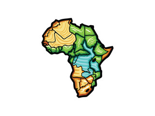 Create a detailed vector map of Western Africa highlighting shaded desert regions with accurate country borders and geographical features.