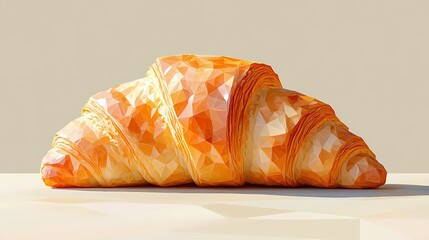 Hand-drawn croissant graphic, suitable for bakery promotions, food marketing, and culinary design, in a vintage illustration style