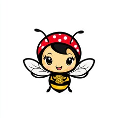 Obraz premium Cute bee cartoon character