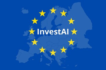 InvestAI concept. InvestAI is a initiative launched by the European Union to improve the region's artificial intelligence (AI) competitiveness.