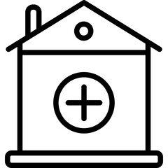Nursing Home Line Icon