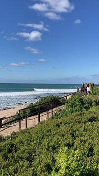 The perfect waves of Supertubes, Jeffreys Bay, South Africa on a winters morning 