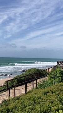 The perfect waves of Supertubes, Jeffreys Bay, South Africa on a winters morning 