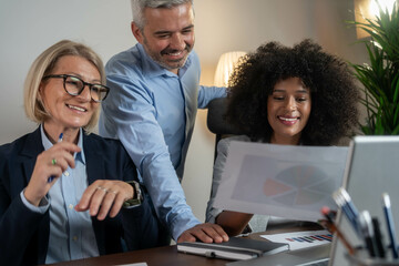 Corporate business team and manager in a meeting
