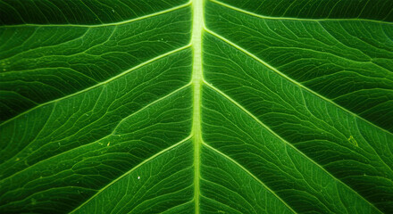 Luxurious tropical leaf texture with intricate abstract green patterns – Stunning nature-inspired background perfect for desktop wallpapers, digital designs, and creative projects