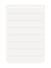 PNG Blank notepad page illustration on transparent background