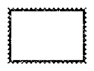 PNG Vintage postage stamp frame illustration, transparent background