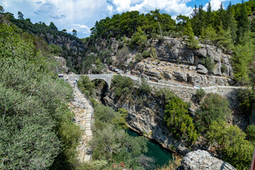 Ancient Roman bridge at Koprulu Canyon, Antalya, Turkey
