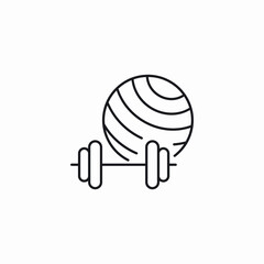 home gym equipment icon sign vector