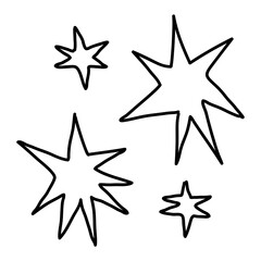 Obraz premium Doodle explosion png clipart, transparent background