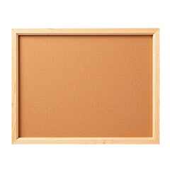 Fototapeta premium A close-up image of an empty corkboard with a light wooden frame against a cutout background.