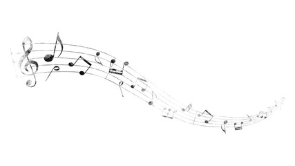 PNG watercolor music notes, transparent background. Remixed by rawpixel.