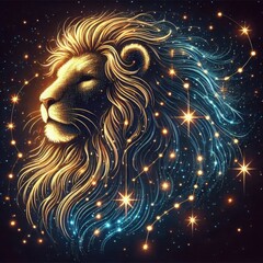 Leo Horoscope Design with Ethereal Elegance