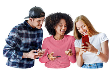 PNG friends socializing, design elements, transparent background