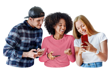 PNG friends socializing, design elements, transparent background