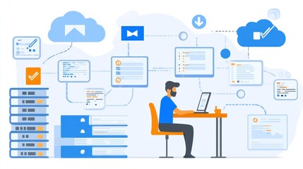 Programmer Cloud Computing Data Management System Interface Design