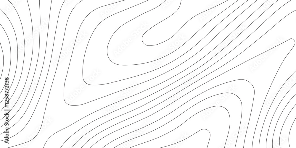 Poster abstract gray topography contour map background design .geometric black wave curve lines texture .ab