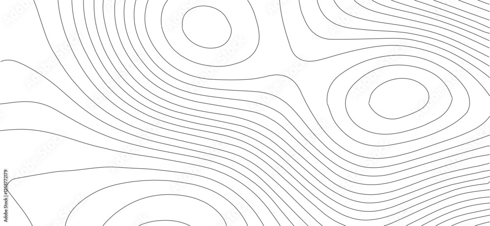 Poster Abstract gray topography contour map background design .geometric black wave curve lines texture .abstract topographic map with wave line pattern .
