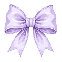 Illustration of a large purple bow, isolated on a cut out background.