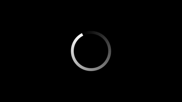 Circle loading bar animation on a transparent background. new alpha loading bar