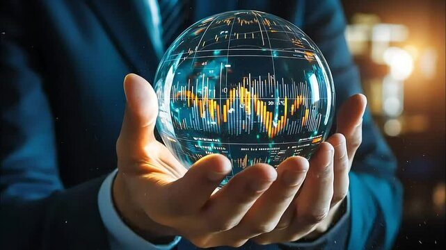 hand holding afortune telling ball, business concept, ball, crystal, teller, fortune, telling, businessman, magic, hold, forecasting