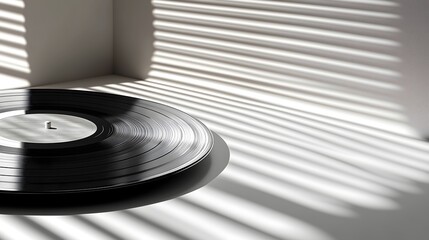 Contemporary Art Collage of Vinyl Record with Pastel Color Gradients