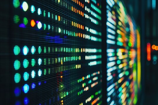 Display of stock market LED Business finance background stock exchange data graph on monitor, stock market exchange chart graph.