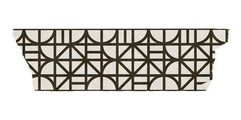 Abstract washi tape png clipart, retro pattern, decorative stationery on transparent background