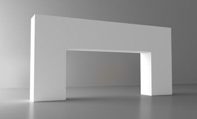 Arch design. Welcome archway, 3D design. 
