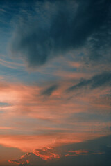 sunset in the sky