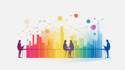 professional, business, team, working, project together, office using economic growth charts network, connections, accompan, data, ianalyzing, future, trends, analysis, information, investment, growth
