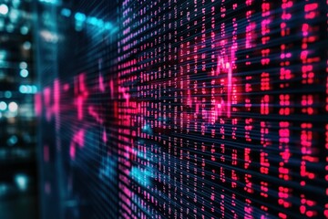 Line graph and numbers in stock market. Business Success and growth concept. Abstract financial chart on screen display. Loop animation.