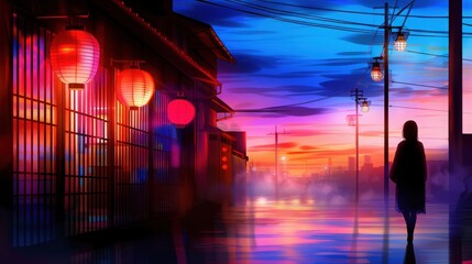 Collection of 1980 anime illustration LO FI music cover and banner, sadness, dreams, peace, mindfulness, sleepless emotion.
