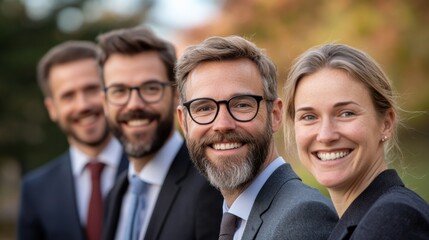 professional team of business people smiling