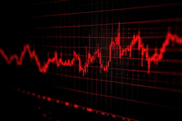 Stock exchange market chart, Stock market data on LED display. Business analysis concept.