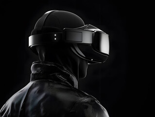 Fototapeta premium Metaverse technology concept. VR virtual reality goggles. Futuristic lifestyle. VR headset connecting metaverse, futuristic cyberspace