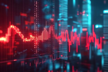 rising up stock market red arrow graph diagram financial business profit progress economic boom chart