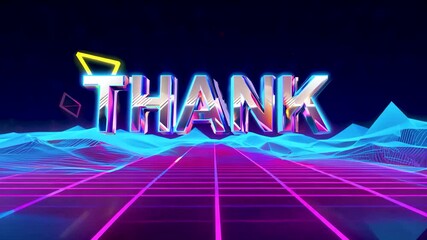 Retro animation shows stylish gratitude