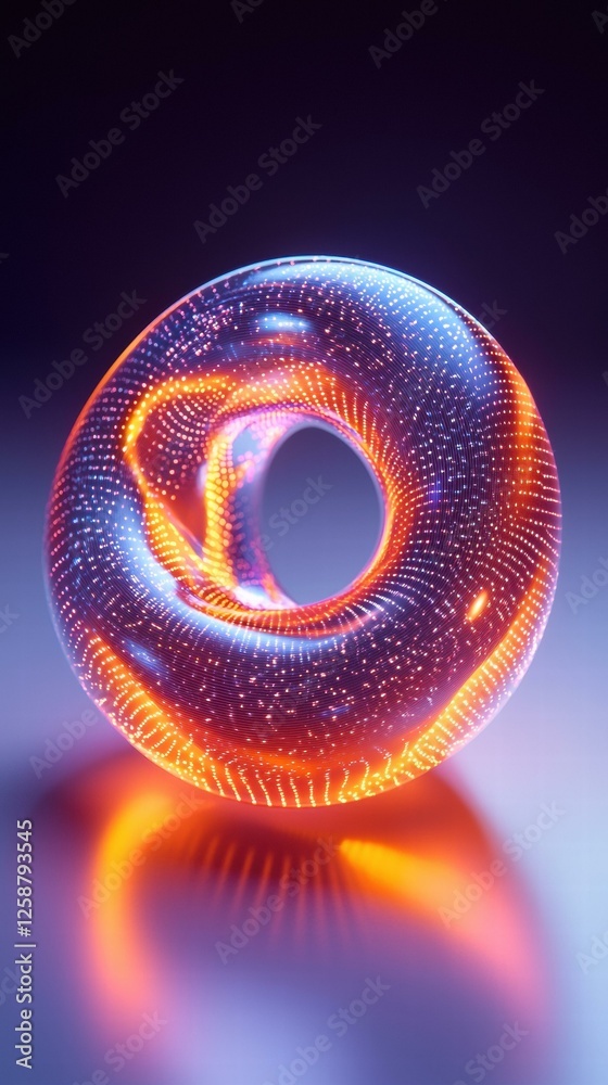 Canvas Prints abstract glowing torus shape. ai.