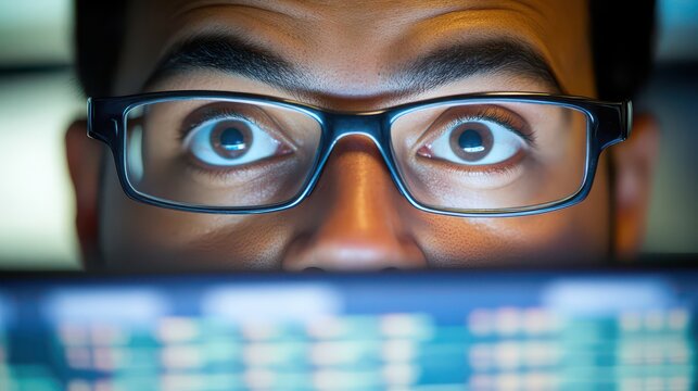 Focused Gaze on Digital Screen